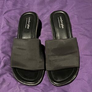Comfort Plus by Predictions Women's Elegant Black Sandals